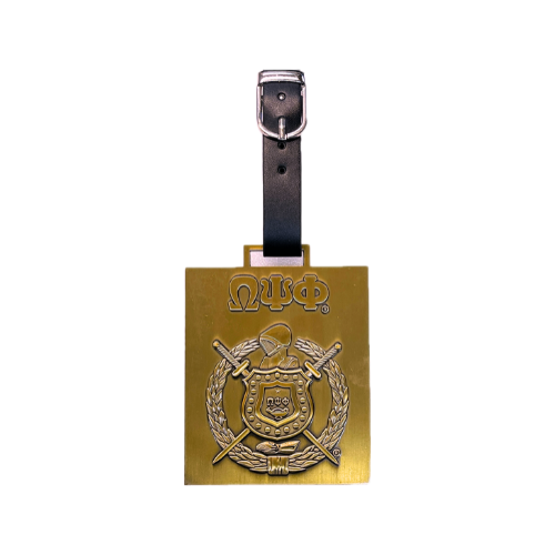 Omega Psi Phi Luggage Tag